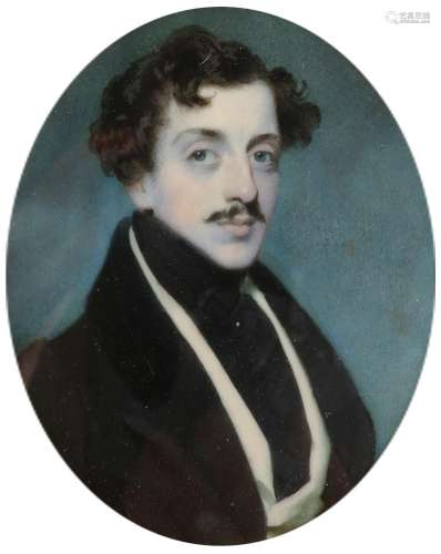 λEdward Robertson (1809-after 1837) Portrait miniature of a ...