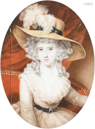 λPeter Paillou the Younger (1757-after 1831) Portrait miniat...