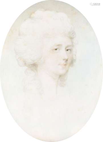λJeremiah Meyer (1735-1789) Portrait miniature of Miss Augus...