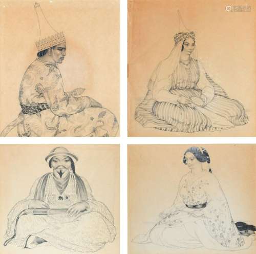 Asian School 19th Century Portrait of a Middle-Eastern gentl...