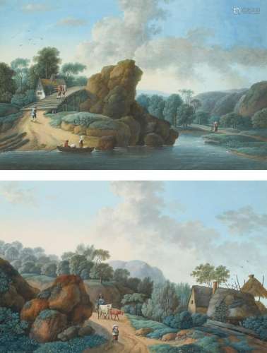 Henri-Desiré van Blarenberghe (French 1734-1812) River lands...