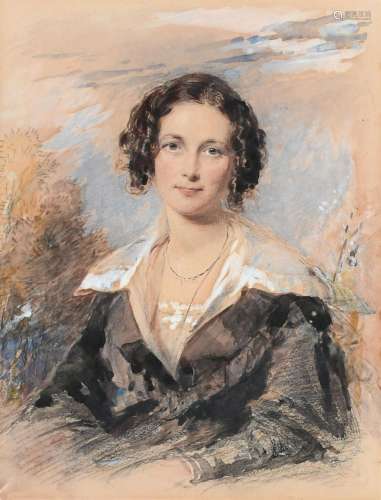 George Richmond (1809-1896) Portrait of Lady Eardley, seated...