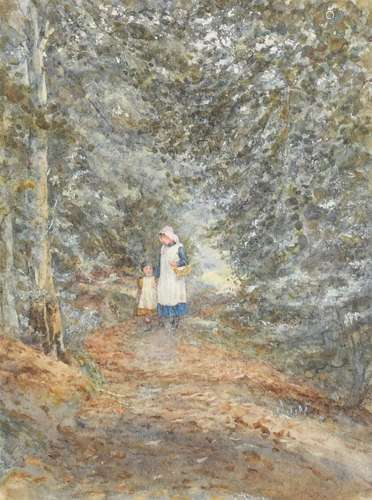 Helen Allingham RWS (1848-1926) Going home for tea Signed Al...