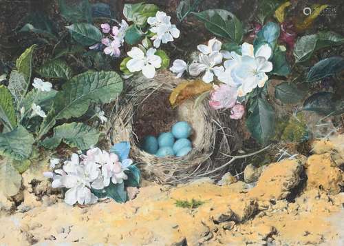 A. Fairfax (Late 19th Century) Forest floor still life with ...