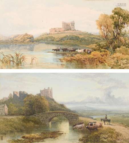 Sophy S. Warren (act.1865-1879) Landscape with cattle wateri...