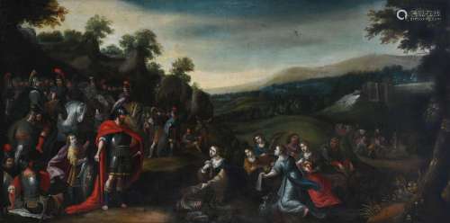 Circle of Frans Francken II The meeting of David and Abigail...