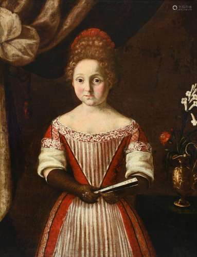 Spanish Colonial School 18th Century Portrait of a young gir...