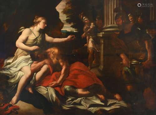 Venetian School c.1700 Samson and Delilah Oil on canvas 157....
