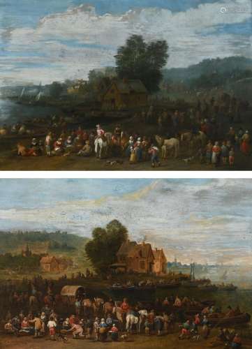 Karel Breydel (Flemish 1678-1733) Landscape with figures and...