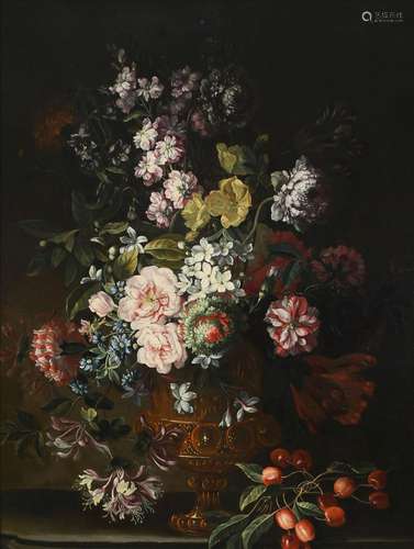 Antoine Monnoyer (French 1670-1747) Still life with anemones...