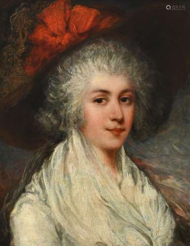Circle of Thomas Gainsborough Portrait of a lady, bust-lengt...