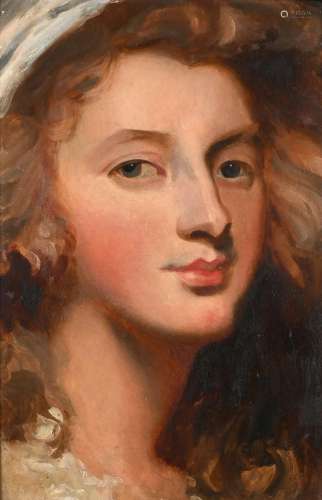 Follower of George Romney Portrait of a lady as Beatrice in ...
