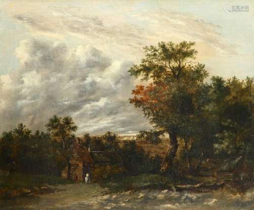Circle of Patrick Nasmyth Wooded landscape with a traveller ...