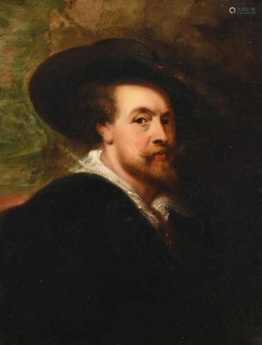 After Sir Peter Paul Rubens Self-portrait of the artist wear...