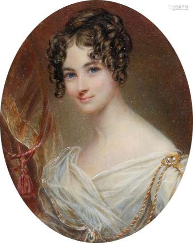 λEnglish School c.1835 Portrait miniature of Lady Maria Ther...