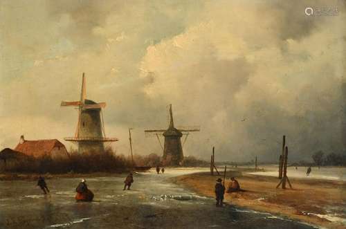 Johannes Franciscus Hoppenbrouwers (Dutch 1819-1866) Winter ...