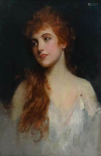 Sir Samuel Luke Fildes RA (1823-1927) Portrait of Miss Tatte...