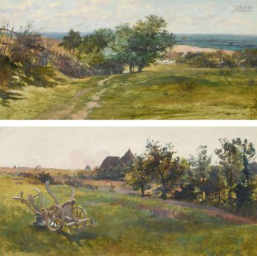 Charles James Lewis RI (1830-1892) Landscape with a track th...