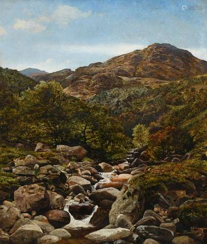 Benjamin Williams Leader RA (1831-1923) Mountainous Welsh la...