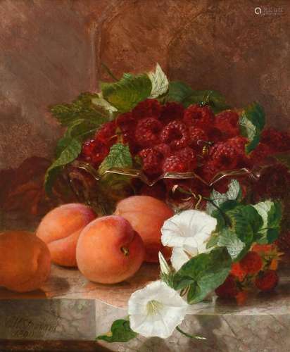 Eloise Harriet Stannard (1829-1914) Still life with raspberr...