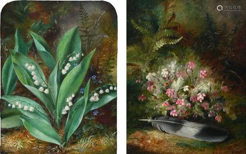 Albert Durer Lucas (1828-1919) Lilies of the valley; Heather...