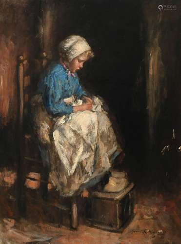 Robert Gemmell Hutchison RSA RSW (Scottish 1855-1936) Girl s...