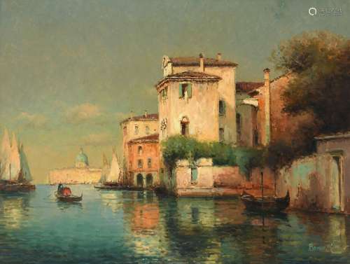 ‡ Antoine Bouvard (French 1870-1955) View of a Venetian cana...