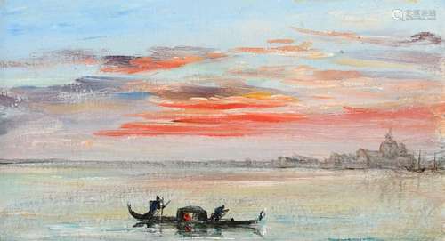 William White Warren (1832-1915) Venice at dusk Signed with ...