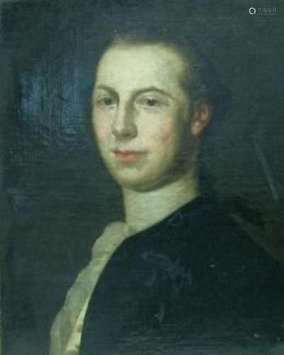 ECOLE ALLEMANDE du XVIIIème siècle<br />
portrait d'homme au...