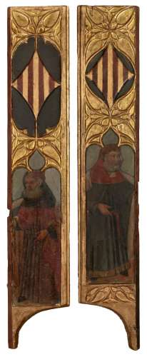 Catalan school, early 16th century.Pair of Gothic soffits.Oi...