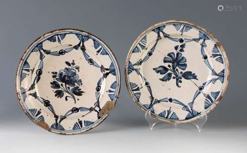 Two plates from the Arracada series; Catalonia, late 18th ce...