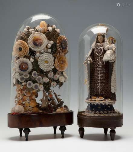Two Elizabethan lanterns. Spain, 19th century."Floral c...