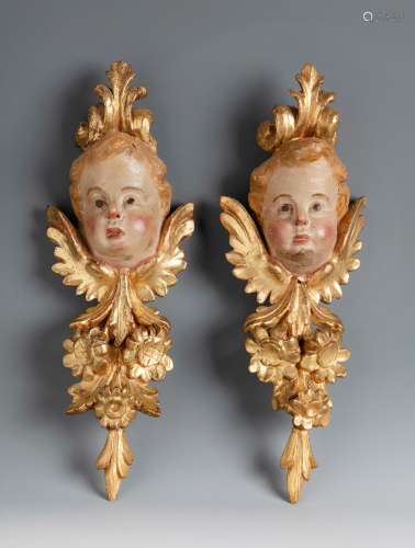 Spanish Baroque school, 17th century.Pair of ornaments with ...