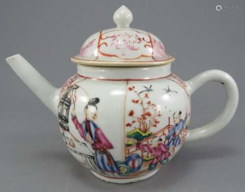 A mid-eighteenth century hand-painted famille rose Chinese p...