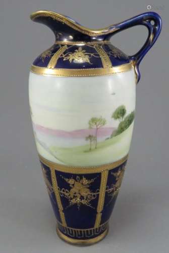 A late nineteenth century Japanese Noritake porcelain hand-p...