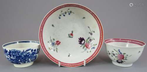 A late eighteenth century blue and white Worcester transfer-...