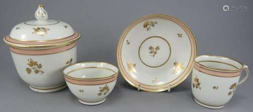 An uncommon late eighteenth century porcelain hand-decorated...