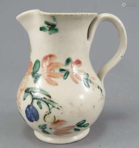 A mid-eighteenth century hand-painted Staffordshire salt-gla...