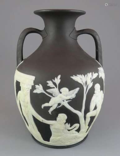 A late eighteenth century Wedgwood two colour jasper Portlan...