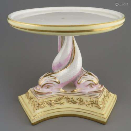 A mid to late nineteenth century Worcester porcelain stand, ...
