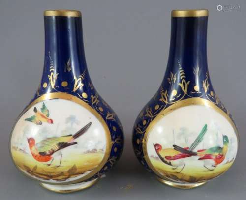 A pair of early nineteenth century Derby porcelain vases, c....
