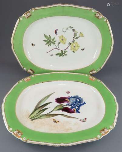 A pair of early nineteenth century Bloor Derby porcelain han...