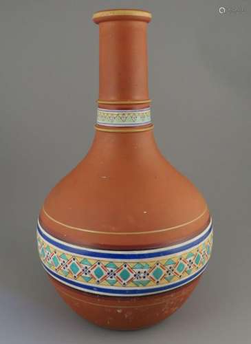 A late nineteenth century terracotta and hand-painted Copela...