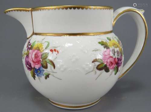 An early nineteenth century porcelain hand-painted and mould...