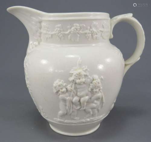 An early nineteenth century porcelain moulded Spode jug, c. ...