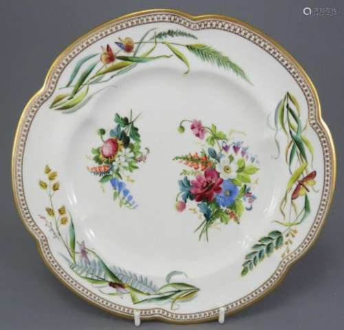 A late nineteenth century porcelain hand-painted and gilded ...