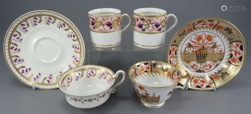 A group of early nineteenth century porcelain Spode tea ware...