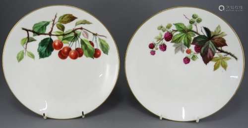 Two late nineteenth century porcelain hand-painted Minton fr...