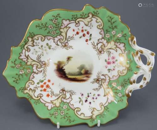 A mid-nineteenth century porcelain hand-painted Alcock handl...