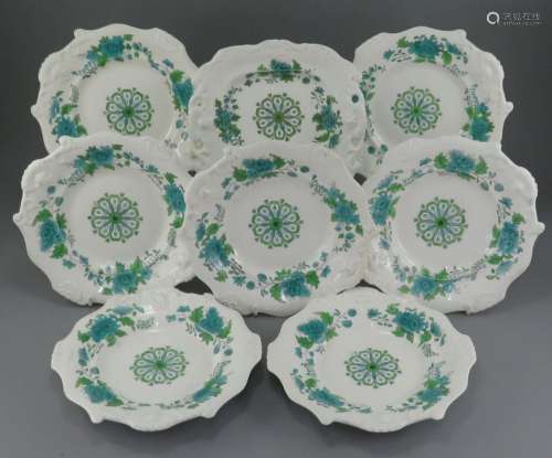 A mid-nineteenth century porcelain transfer-printed and hand...